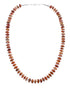 Native American Sterling Silver Oyster Shell Bead Necklace AX127268